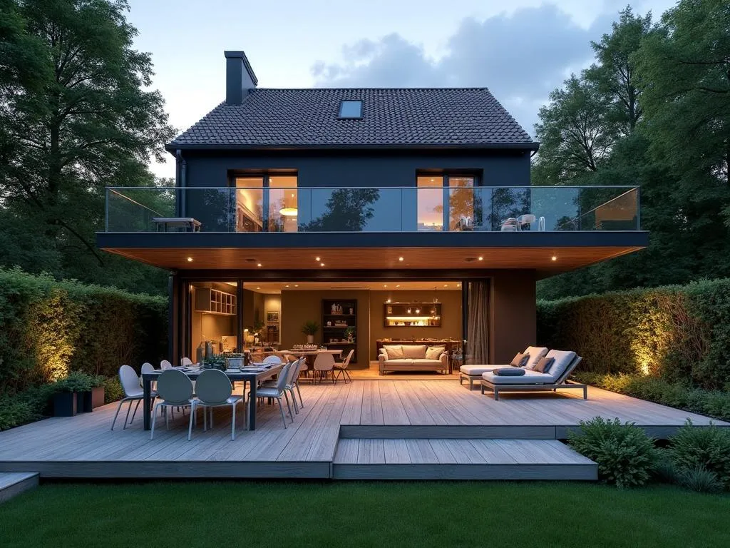 Terrasse moderne après aménagement par WE BUILD